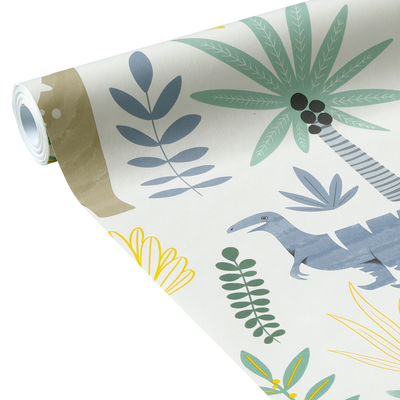 4MURS Papier peint intissé Dino Multicolore