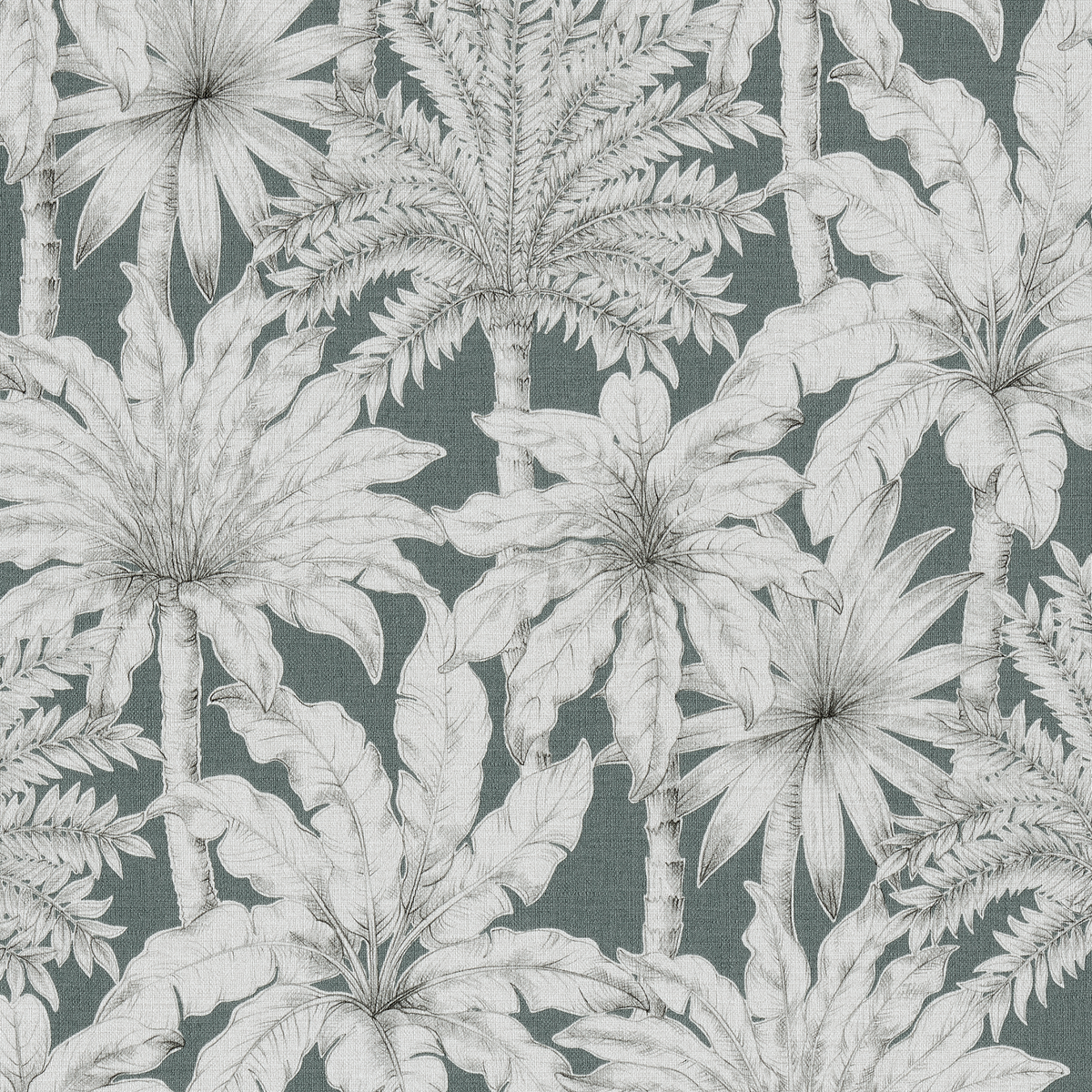 Papier peint intissé Florentine palm garden Vert céladon