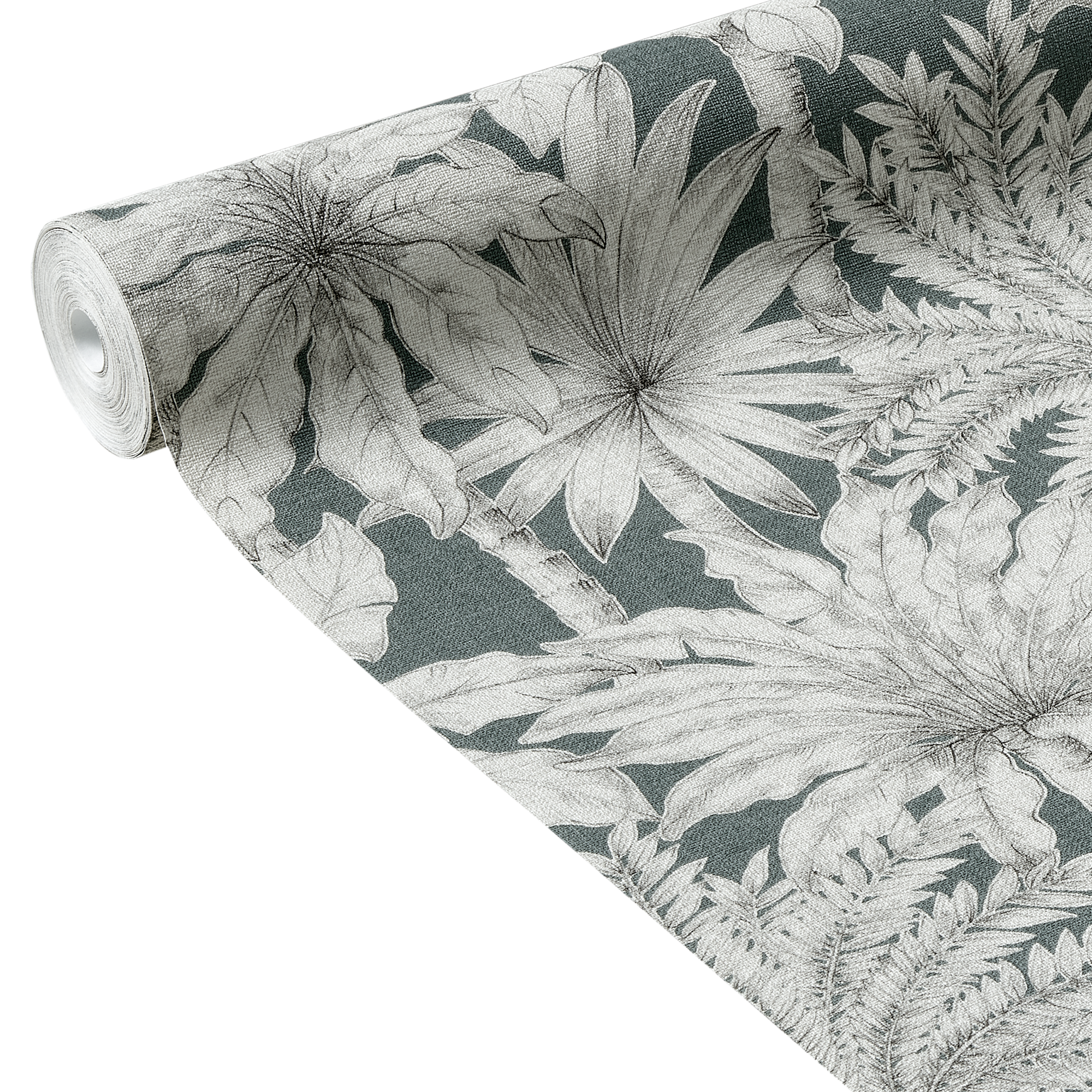Papier peint intissé Florentine palm garden Vert céladon