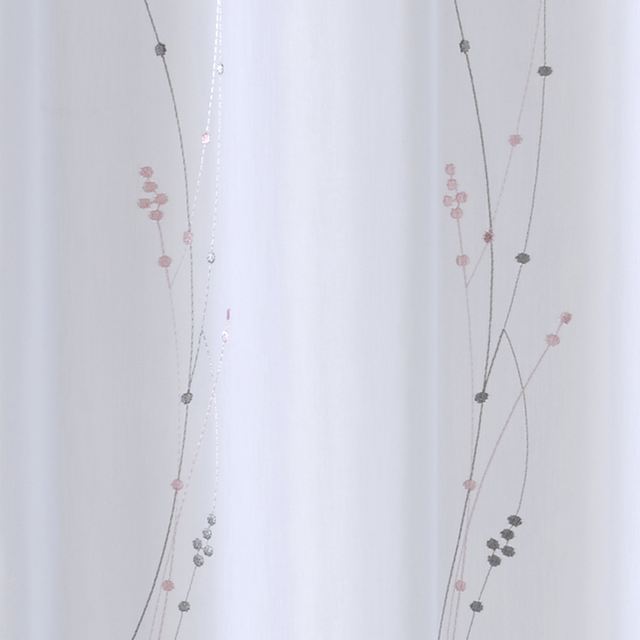 Voilage ERLINA coloris rose 140 x 240 cm