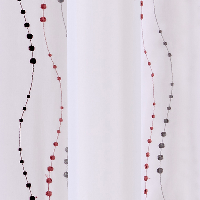 4MURS Voilage LYANA coloris bordeaux 140 x 240 cm