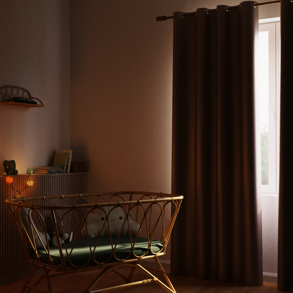 Rideau 100% occultant Mann Lin