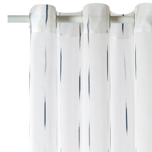 Voilage ORION coloris bleu paon 140 x 260 cm