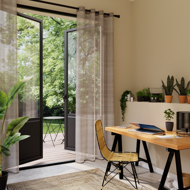 Voilage CANOAS coloris gris 140 x 260 cm