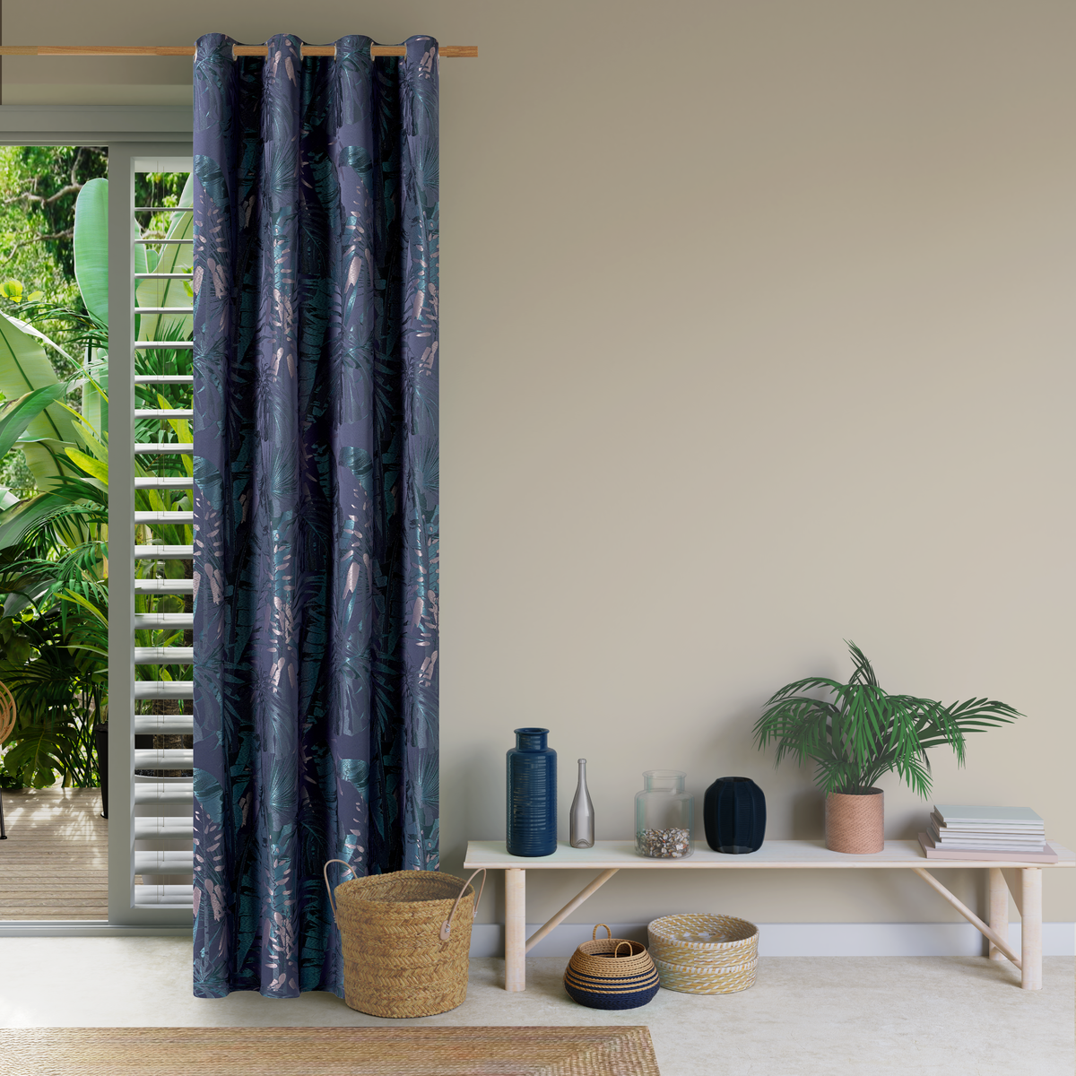 Rideau Manaus Bleu nuit