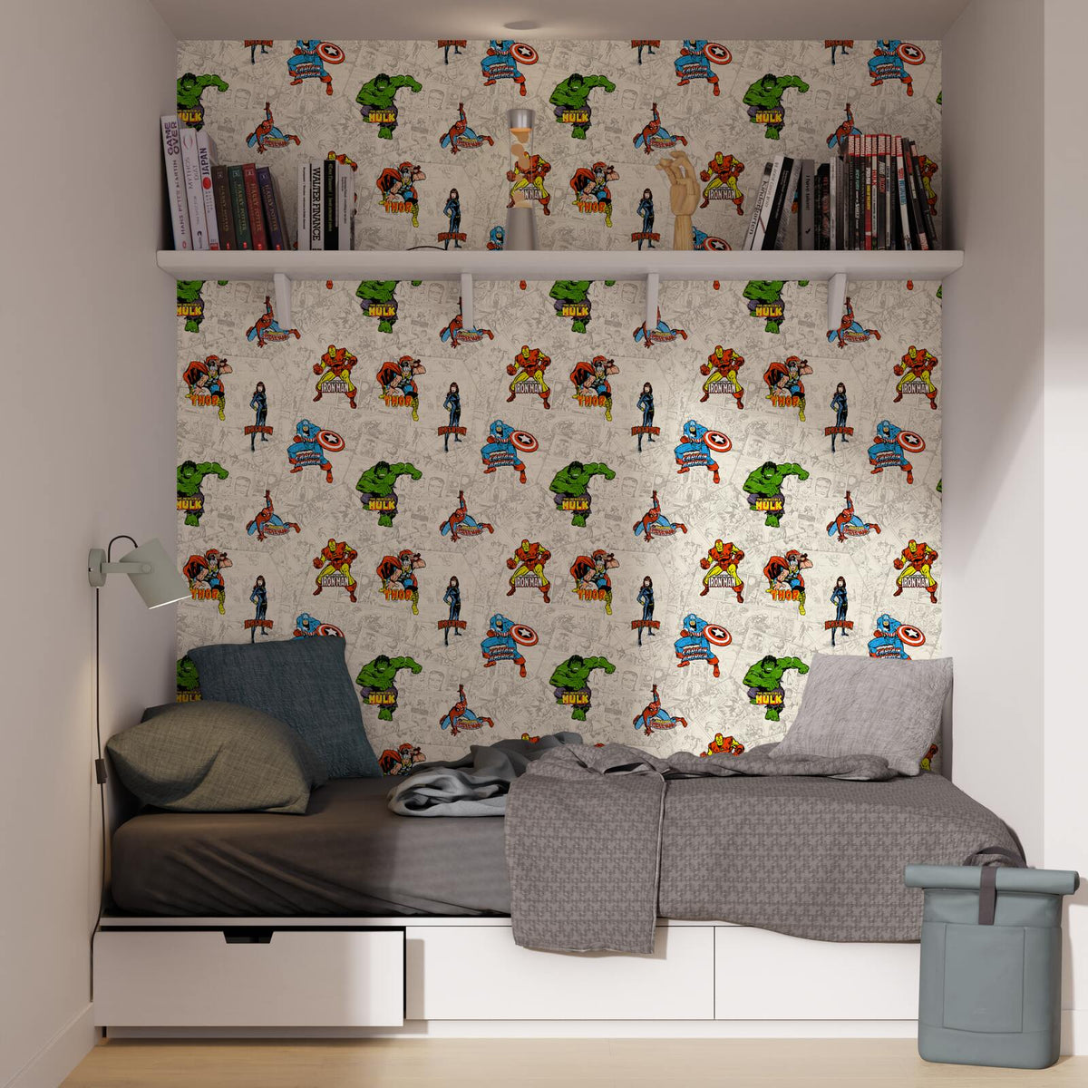 Papier peint Marvel heroes Multicolore