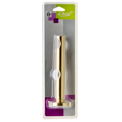 Support barre à rideau Trompette Laiton mat Métal brossé