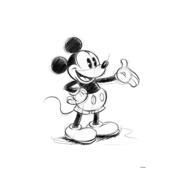 Disney Toile imprimée MICKEY SKETCH 50 x 70 cm