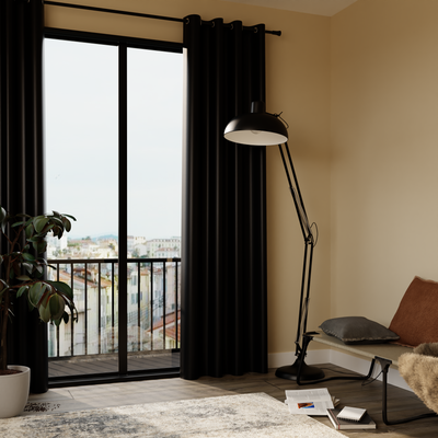 Rideau 100% occultant Mann Noir