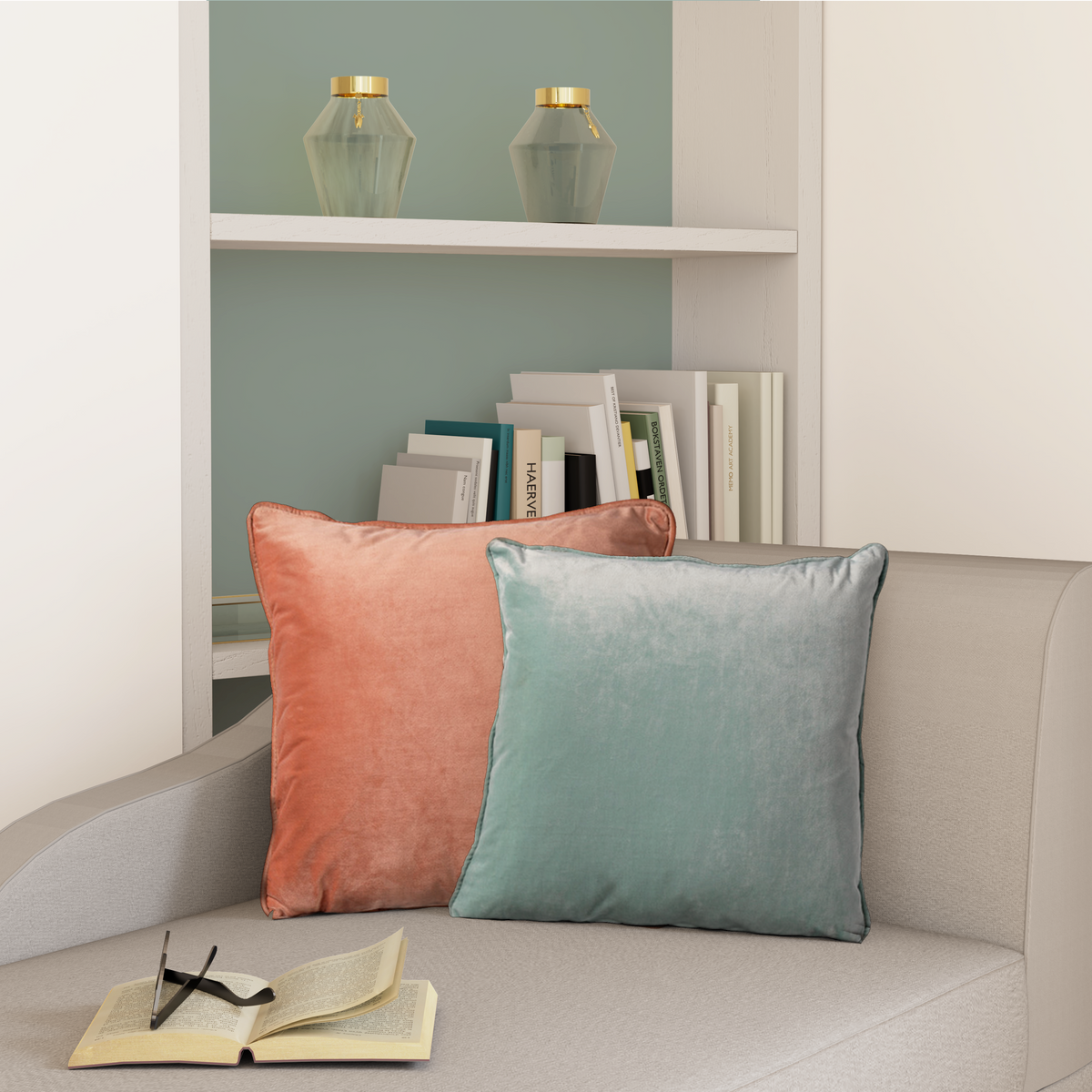 Coussin Fyn Vert jade