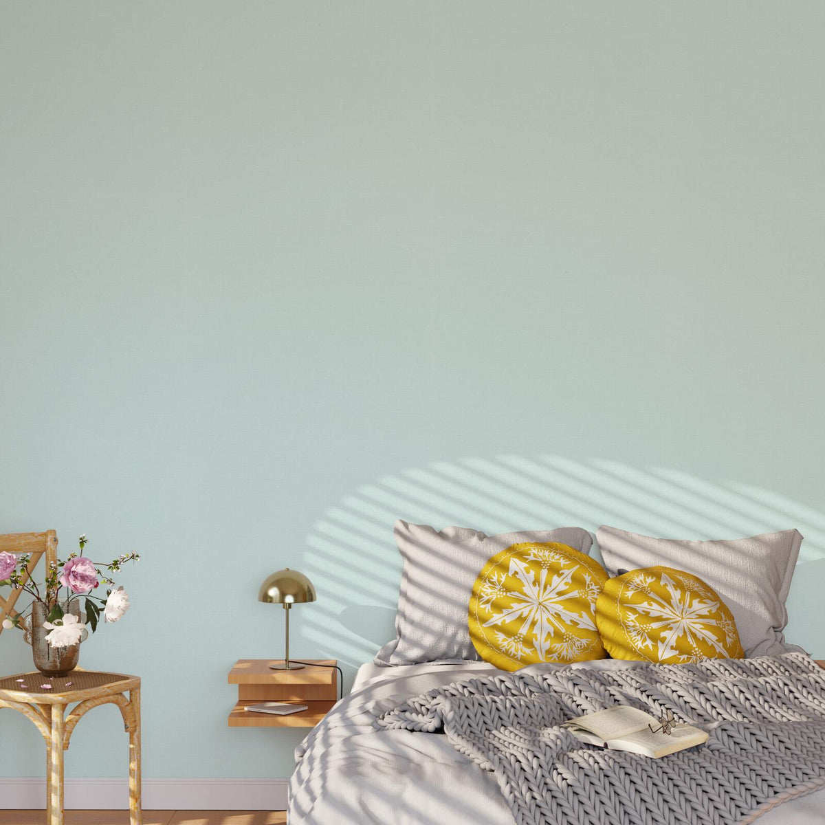 Papier peint intissé Lazy Bleu ciel Lisse