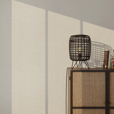 Papier peint intissé Curaçao Blanc Paille orientale