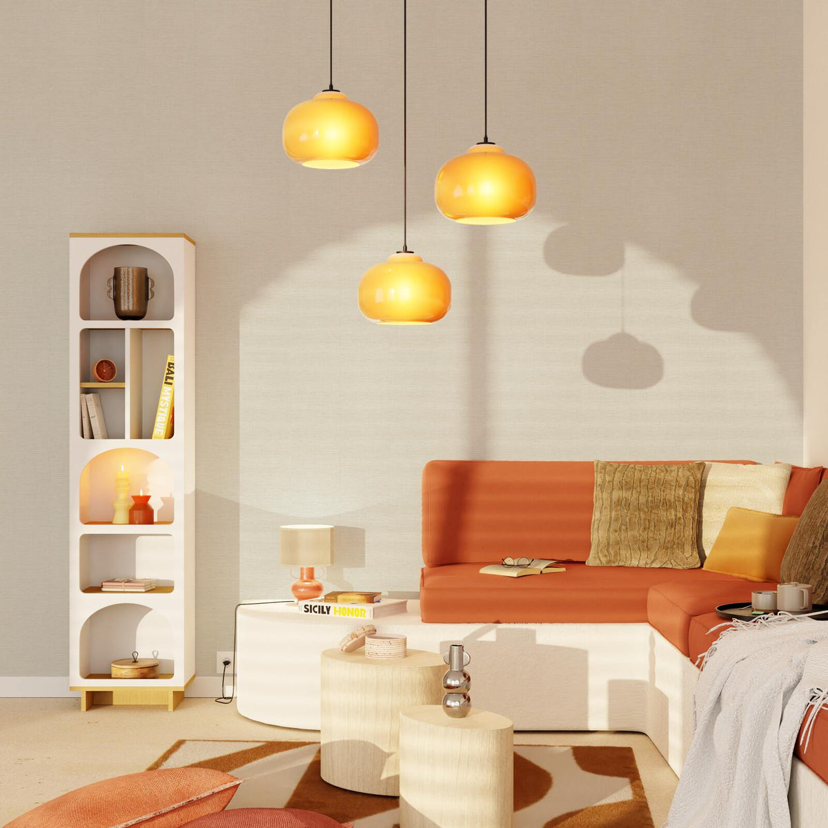 Papier peint intissé Curaçao Blanc Paille orientale