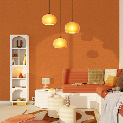 Papier peint intissé Ravenne Terracotta Crépi grésé