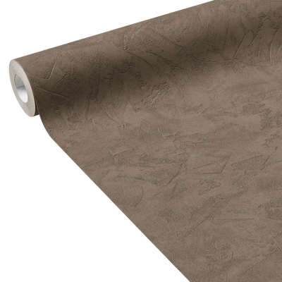 Papier peint intissé Ravenne Marron glacé Crépi grésé