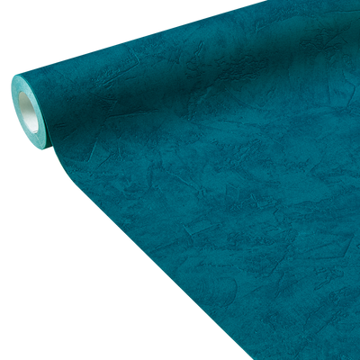 Papier peint intissé Ravenne Bleu pétrole Crépi grésé