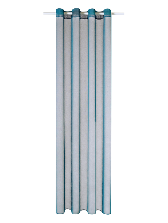 Voilage COLORS coloris bleu canard 140 x 260 cm