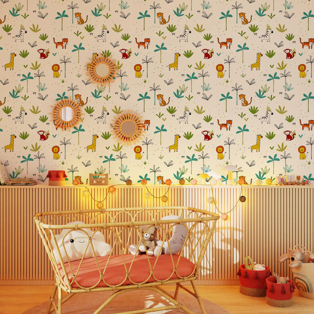 4MURS Papier peint intissé MASAI MARA coloris multicolore