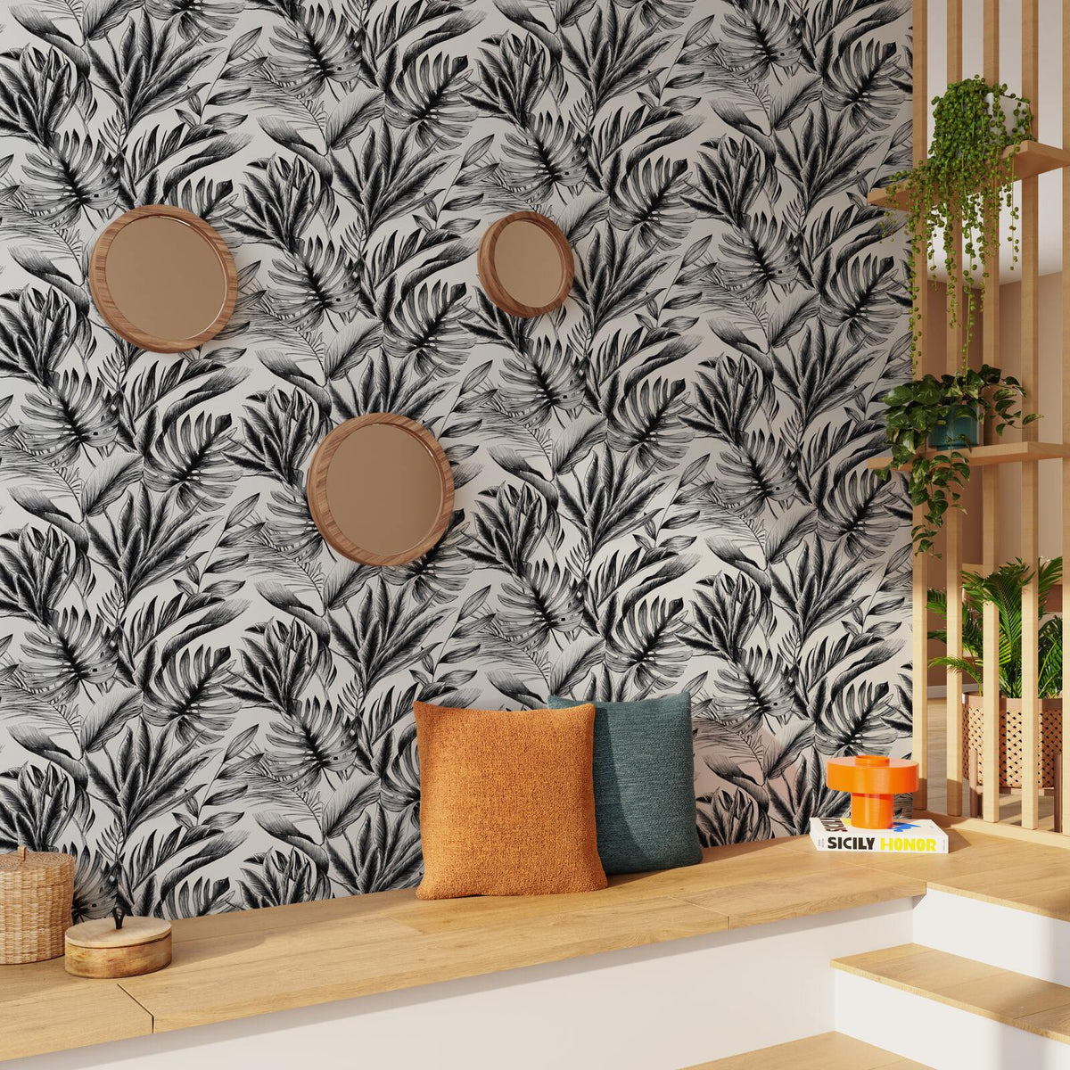 Papier peint intissé Soraya Noir