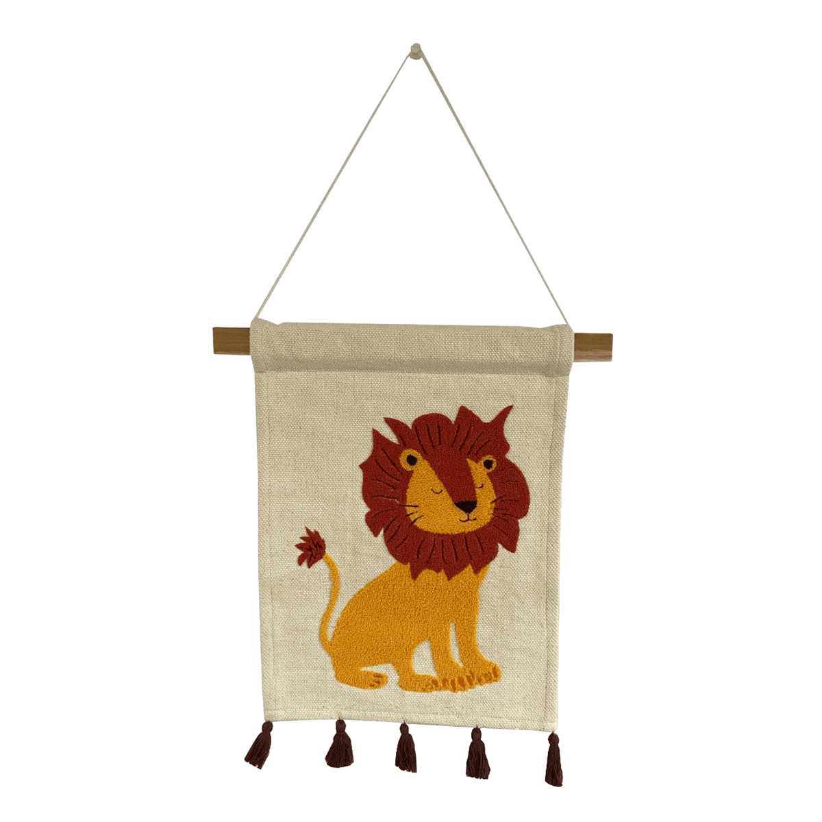 4MURS Kakémono déco Lion Beige, jaune et orange