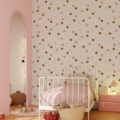 Papier peint intissé Happily Rose poudré