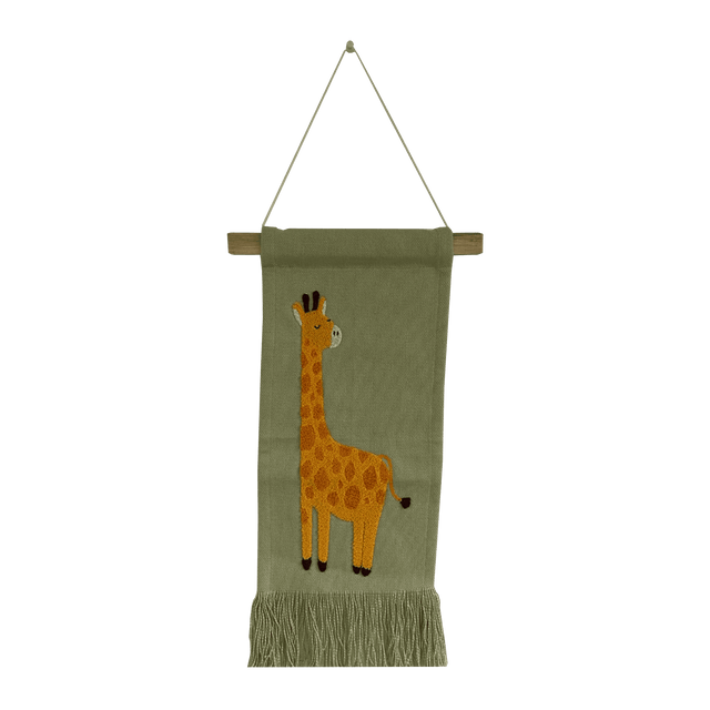 4MURS Kakémono déco GIRAFE nuances de jaune et beige