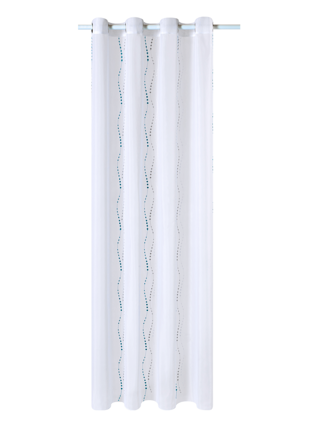 4MURS Voilage LYANA coloris bleu paon 140 x 240 cm