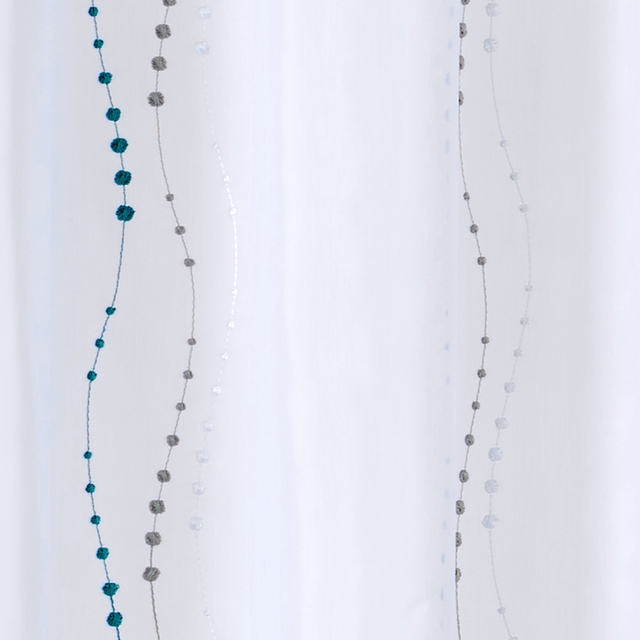 4MURS Voilage LYANA coloris bleu paon 140 x 240 cm