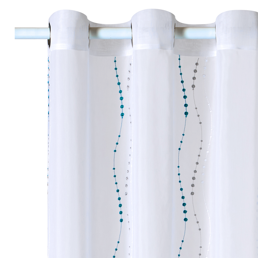 4MURS Voilage Lyana Bleu paon