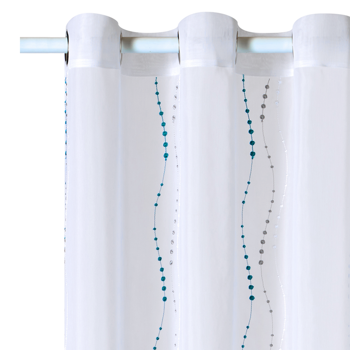 4MURS Voilage Lyana Bleu paon