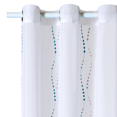 4MURS Voilage Lyana Bleu paon