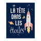 4MURS Toile imprimée phosphorescente Astronaut Bleu nuit