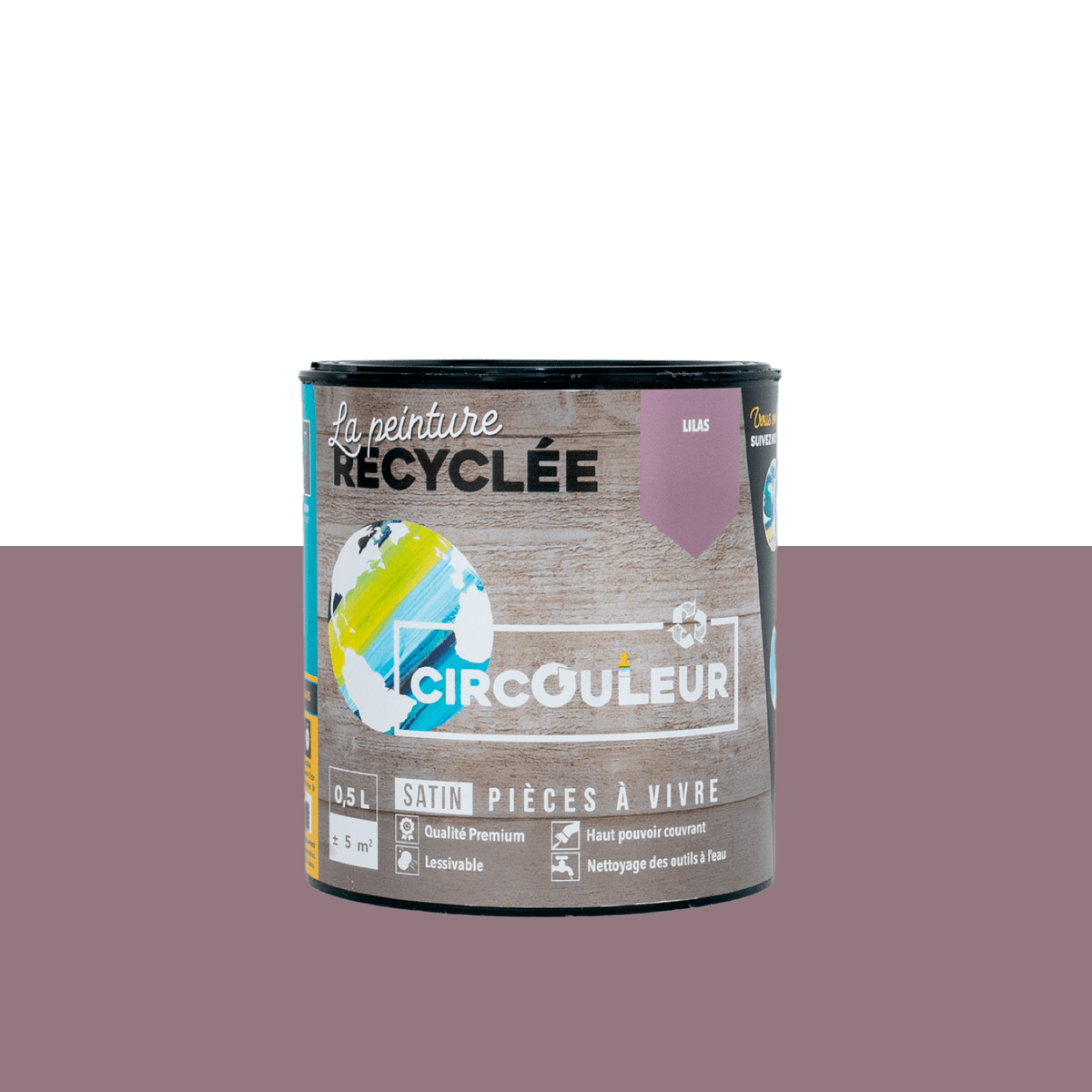 CIRCOULEUR Peinture Circouleur Lilas Satiné 0,5L