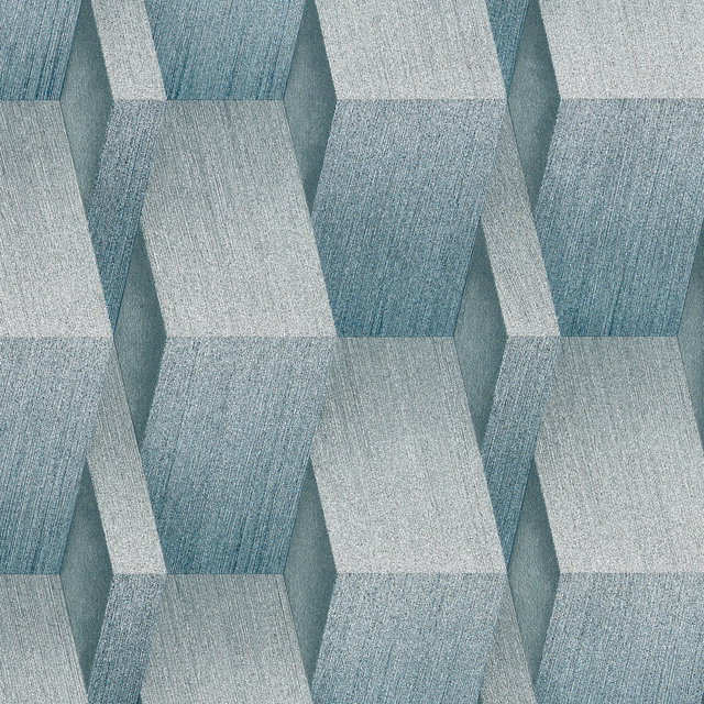 Papier peint intissé NESS coloris bleu grisé