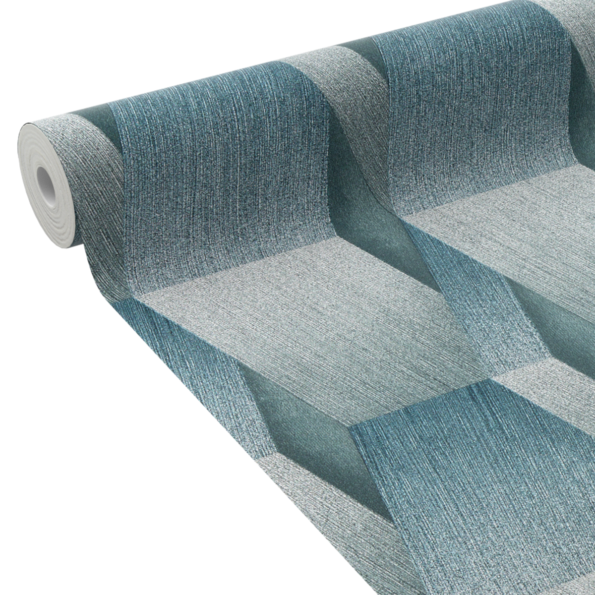 Papier peint intissé Ness Bleu grisé