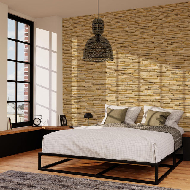 Papier peint intissé SHERBROOKE coloris bois blond