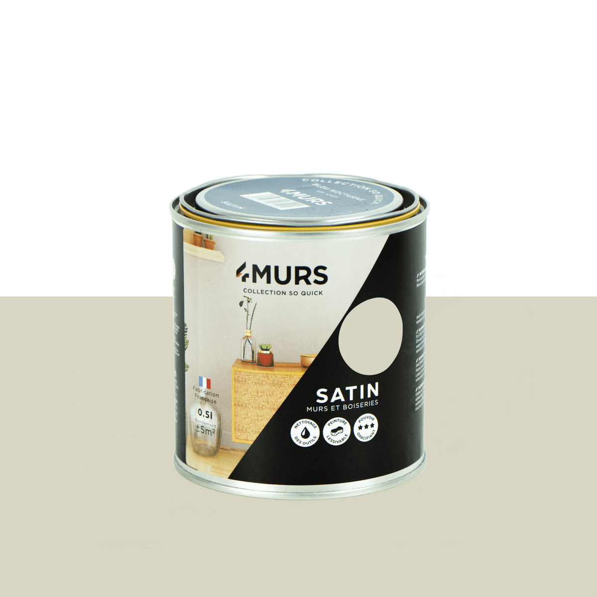 SO QUICK Peinture So quick Beige ficelle Satiné 0,5L