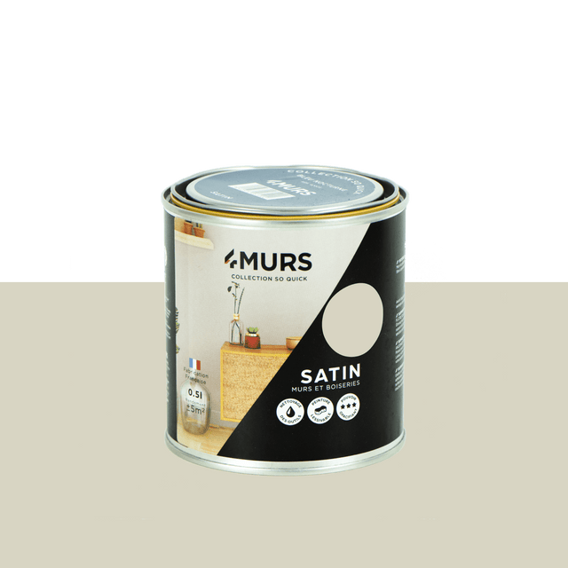 So Quick Peinture Peinture beige ficelle Satiné 0,5 L