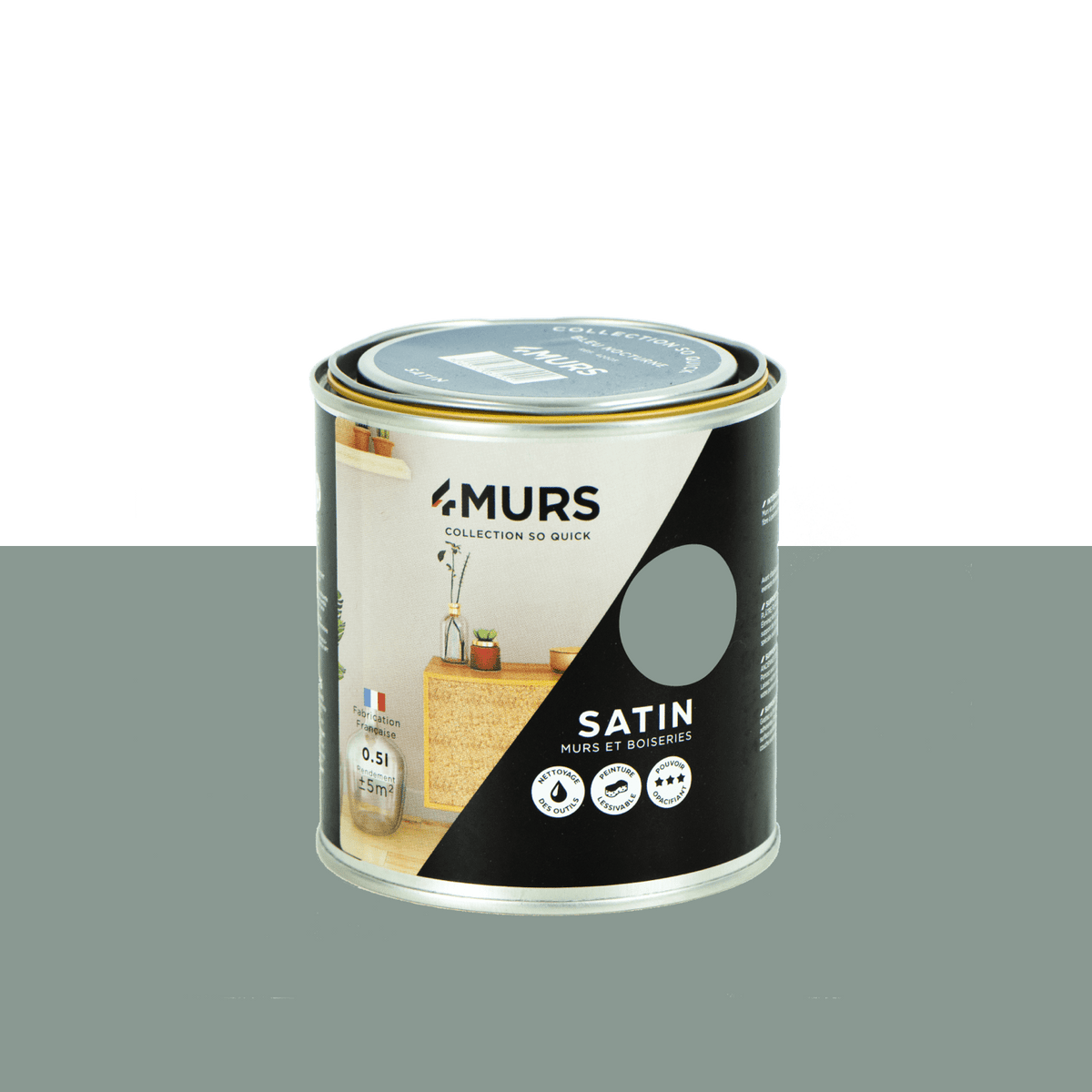 SO QUICK Peinture So quick Vert smoke Satiné 0,5L