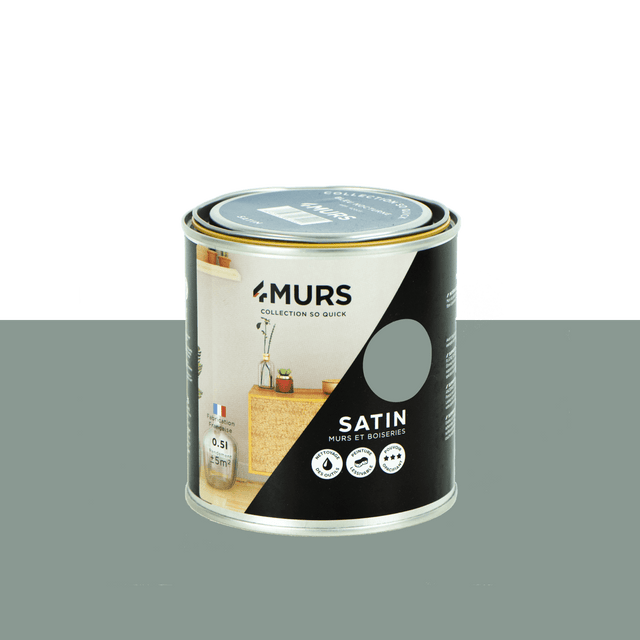 So Quick Peinture Peinture vert smoke Satiné 0,5 L