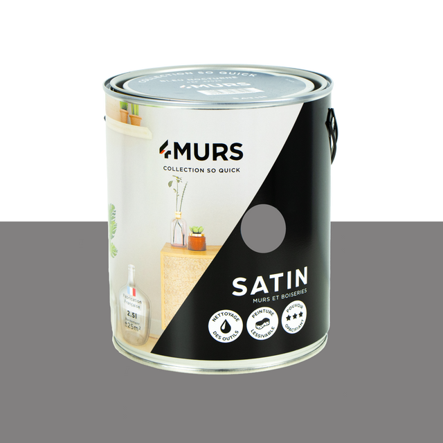 So Quick Peinture Peinture tempête Satiné 2,5 L