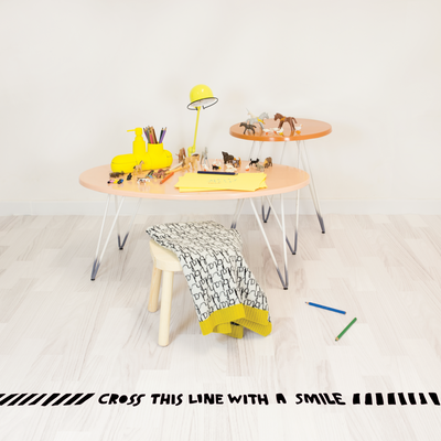 Sticker Cross this line with a smile Noir