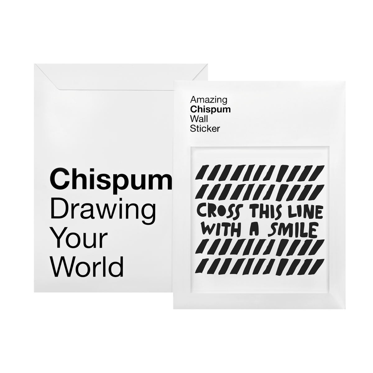 Sticker Cross this line with a smile Noir