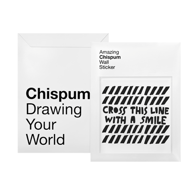 Sticker Cross this line with a smile Noir