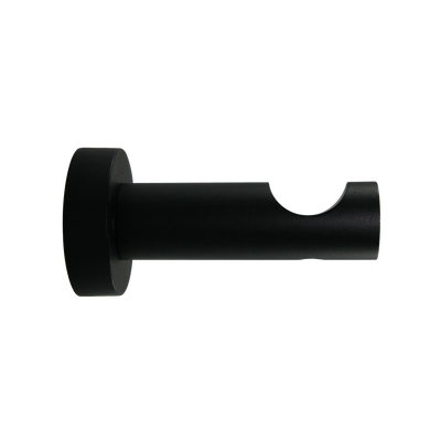 Support barre à rideau Jura Noir Mat