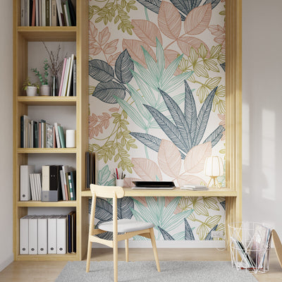 4MURS Papier peint panoramique L Mahana Multicolore Satiné