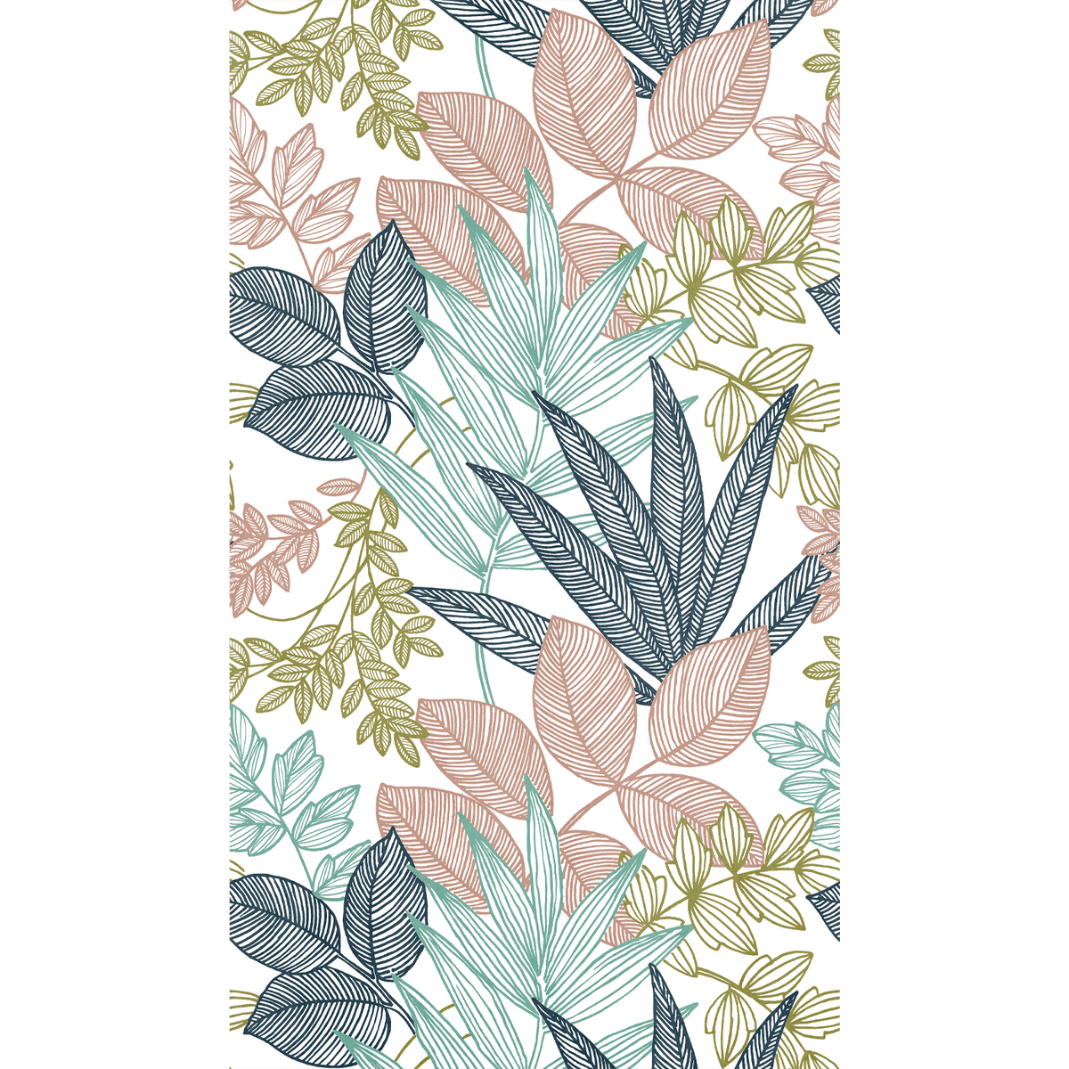 4MURS Papier peint panoramique L Mahana Multicolore Satiné