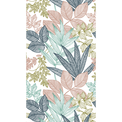 4MURS Papier peint panoramique L Mahana Multicolore Satiné