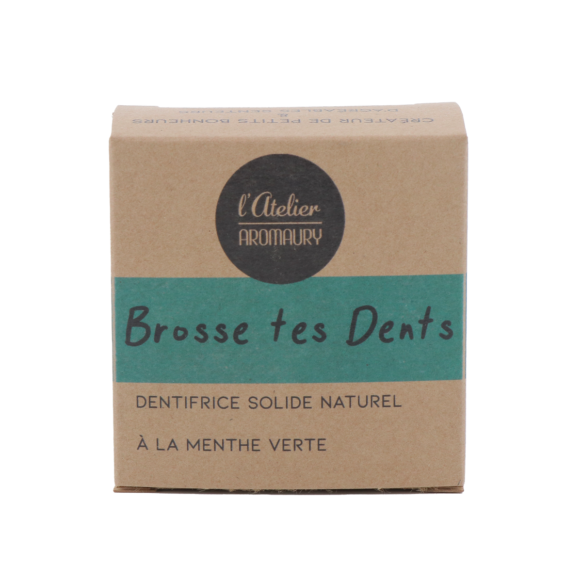 AROMAURY Dentifrice "brosse tes dents" Blanc Menthe verte 50G