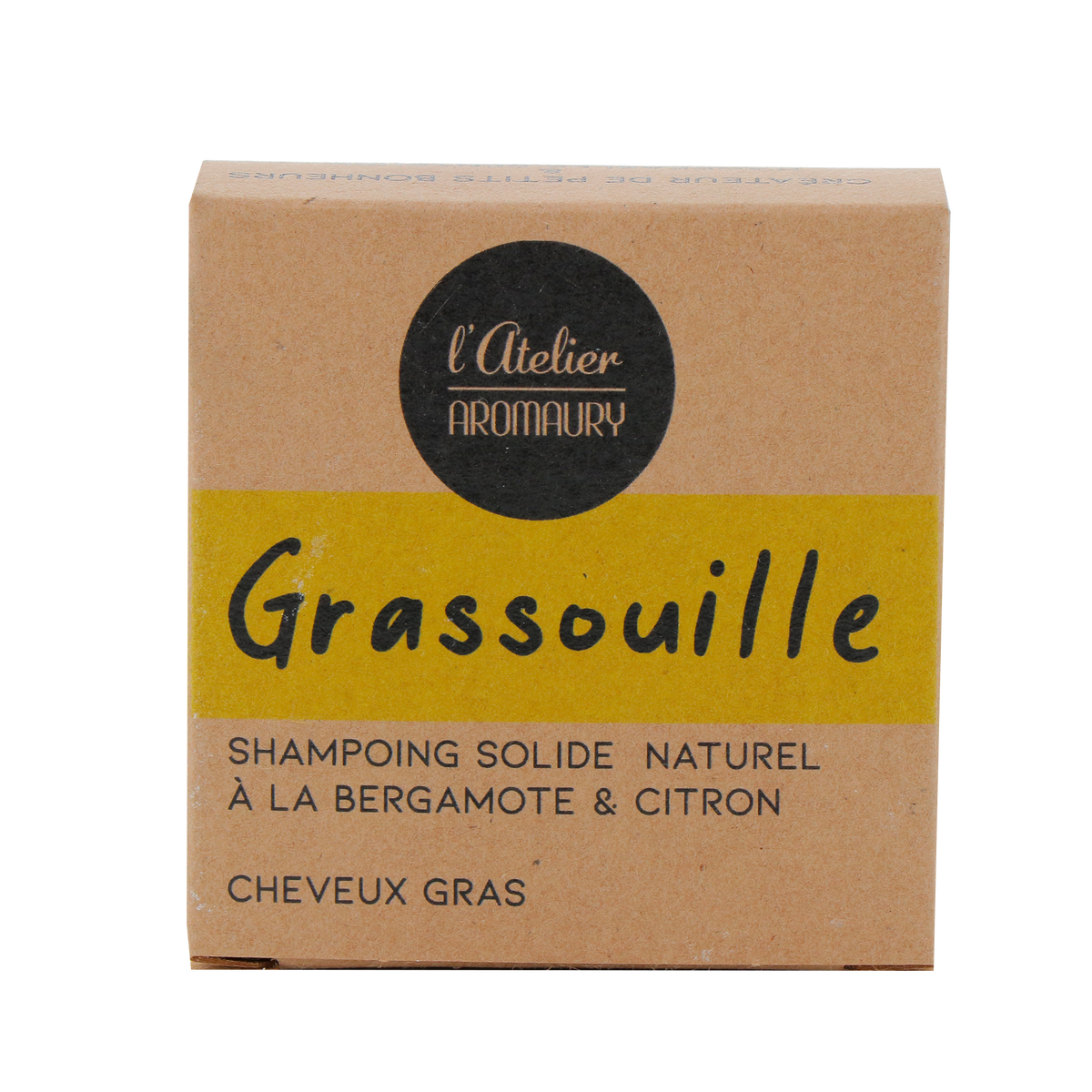AROMAURY Shampoing Grassouille Blanc Bergamote et citron 60G